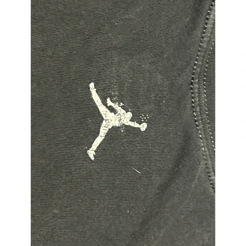 Air Jordan Y2K Flight Jumpman Men's Essentials Spell Out Shirt Black White XL